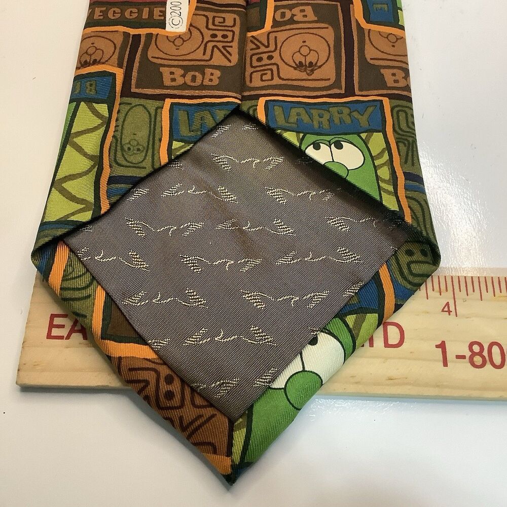 Eagles Wings VeggieTales Silk Tie Men’s OS Multicolor Bob Larry Vintage Novelty - Picture 5 of 6